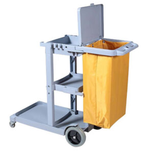 SOGA 2X 3 Tier Multifunction Janitor Cleaning Waste Cart Trolley and Waterproof Bag with Lid, Business & Industrial, Food Service, Food Service Carts, , ,  - AU DEPOT 2