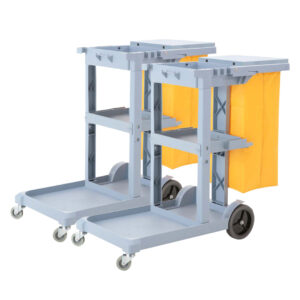 SOGA 2X 3 Tier Multifunction Janitor Cleaning Waste Cart Trolley and Waterproof Bag with Lid, Business & Industrial, Food Service, Food Service Carts, , ,  - AU DEPOT 1