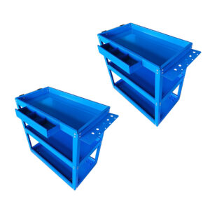 SOGA 2X 3 Tier Tool Storage Cart Portable Service Utility Heavy Duty Mobile Trolley Blue, Garden, Tools & Hardware, Garage Storage & Organisation, Tool Organisers, , ,  - AU DEPOT 1