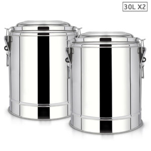 SOGA 2X 30L Stainless Steel Insulated Stock Pot Hot & Cold Beverage Container, Home & Living, Kitchen & Dining, Barware, Spirit Dispensers, ,  - AU DEPOT 1