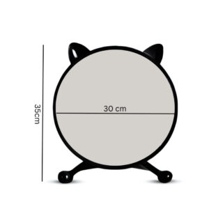 SOGA 2X 30cm Black Smart Makeup Bedroom Table Mirror Cat Ear Style No LED Light, Home, Bathroom, Bathroom Accessories, Bathroom Storage, ,  - AU DEPOT 2