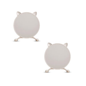 SOGA 2X 30cm White Smart Makeup Bedroom Table Mirror Cat Ear Style No LED Light Bathroom Storage MirrorE1X2 AU DEPOT Bathroom Storage - AU DEPOT