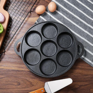 SOGA 2X 31.5cm Cast Iron Takoyaki Fry Pan Octopus Balls Maker 7 Hole Cavities Grill Mold, Home & Living, Kitchen & Dining, Cookware, Frying Pans, ,  - AU DEPOT 2