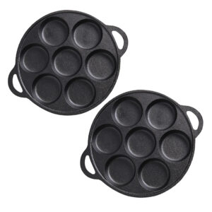 SOGA 2X 31.5cm Cast Iron Takoyaki Fry Pan Octopus Balls Maker 7 Hole Cavities Grill Mold, Home & Living, Kitchen & Dining, Cookware, Frying Pans, ,  - AU DEPOT 1