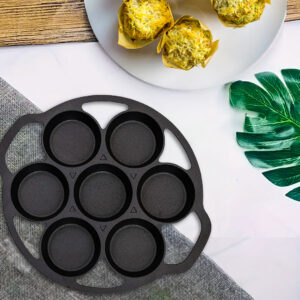 SOGA 2X 32cm Cast Iron Takoyaki Fry Pan Octopus Balls Maker 7 Hole Cavities Grill Mold, Home & Living, Kitchen & Dining, Cookware, Frying Pans, ,  - AU DEPOT 2