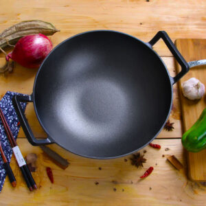 SOGA 2X 32cm Commercial Cast Iron Wok FryPan Fry Pan with Double Handle, Home & Living, Kitchen & Dining, Cookware, Frying Pans, ,  - AU DEPOT 2