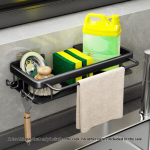 SOGA 2X 34cm Kitchen Sink Storage Organiser Space Saving Adhesive Shelf Rack, Home, Bathroom, Bathroom Accessories, Bathroom Storage, ,  - AU DEPOT 2