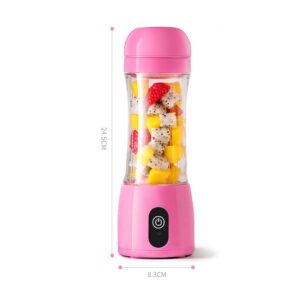 SOGA 2X 380ml Portable Mini USB Rechargeable Handheld Fruit Mixer Juicer Pink, electronics & appliances, appliances, small kitchen appliances, coffee machines & beverages, juicers,  - AU DEPOT 2