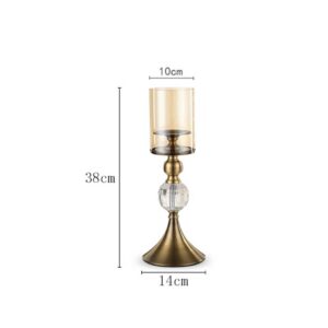 SOGA 2X 38cm Glass Candle Holder Candle Stand Glass/Metal, Home & Living, Home Decor, Candles & Holders, Candle Accessories, ,  - AU DEPOT 2