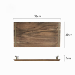 SOGA 2X 39cm Brown Rectangle Wooden Acacia Food Serving Tray Charcuterie Board Home Decor, Kitchenware, Table Top, Servingware, Servingware Platter, ,  - AU DEPOT 2