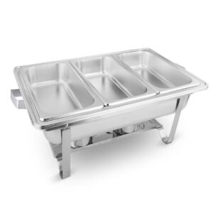 SOGA 2X 3L Triple Tray Stainless Steel Chafing Food Warmer Catering Dish, Furniture, Kitchen & Dining Room Furniture, Buffets, Sideboards & Kitchen Islands, , ,  - AU DEPOT 2