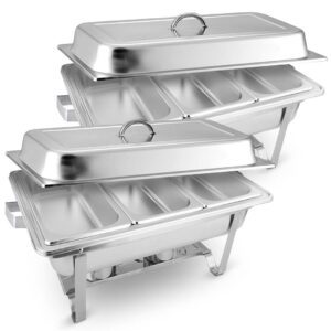 SOGA 2X 3L Triple Tray Stainless Steel Chafing Food Warmer Catering Dish ChafingDish56303X2 AU DEPOT - AU DEPOT