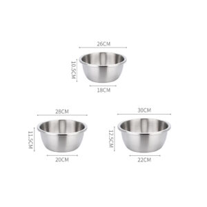 SOGA 2X 3Pcs Deepen Matte Stainless Steel Stackable Baking Washing Mixing Bowls Set Food Storage Basin, Home & Living, Kitchen & Dining, Bakeware, Mixing Bowls, ,  - AU DEPOT 2