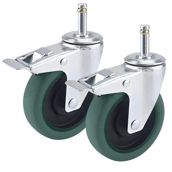 SOGA 2X 4" Heavy Duty Polyurethane Swivel Castor Brake Wheels, Business & Industrial, Food Service, Food Service Carts, , ,  - AU DEPOT 1