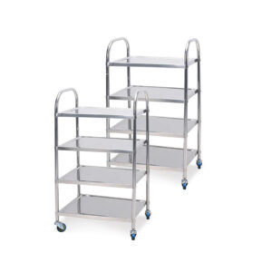 SOGA 2X 4 Tier 860x540x1170 Stainless Steel Kitchen Dining Food Cart Trolley Utility, Business & Industrial, Food Service, Food Service Carts, , ,  - AU DEPOT 1