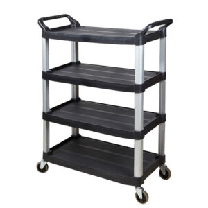 SOGA 2X 4 Tier Food Trolley Portable Kitchen Cart Multifunctional Big Utility Service with wheels 950x500x1270mm Black, Business & Industrial, Food Service, Food Service Carts, , ,  - AU DEPOT 2