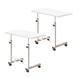 SOGA 2X 40x80cm White Bedside Table Movable Bedroom Desk Student Computer Table TablePort04X2 AU DEPOT - AU DEPOT