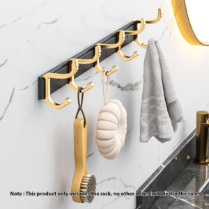 SOGA 2X 41cm Wall Mounted Towel Rack Space-Saving Hanger Organiser with Durable Hooks, Home, Bathroom, Bathroom Accessories, Bathroom Storage, ,  - AU DEPOT 2