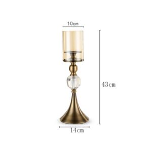 SOGA 2X 43cm Glass Candle Holder Candle Stand Glass/Metal, Home & Living, Home Decor, Candles & Holders, Candle Accessories, ,  - AU DEPOT 2