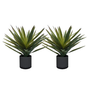 SOGA 2X 45cm Yucca Plant Giant Palm Lily Artificial Plant Tabletop Home Accent Decor APlantFHJM045X2 AU DEPOT - AU DEPOT