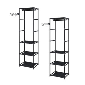 SOGA 2X 45x35cm Hanging Clothes Rack Storage w 3 Layer Organizer Adjustable ShelvesSturdy Space Saving Rack0009X2 AU DEPOT - AU DEPOT