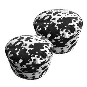 SOGA 2X 48x35cm Round Soft Pouffe Seat Cushion Elegant Home Accent Dcor Stylish Footstool Pouffe639X2 AU DEPOT - AU DEPOT