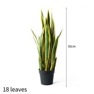 SOGA 2X 50cm Artificial Indoor Yellow Edge Tiger Piran Fake Decoration Tree Flower Pot Plant, Home & Living, Home Decor, Artificial Plants, , ,  - AU DEPOT 2