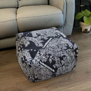 SOGA 2X 55x30cm Black Squared Soft Pouffe Seat Cushion Elegant Home Accent D?cor Stylish Footstool, Furniture, Living Room Furniture, Occasional Chairs, , ,  - AU DEPOT 2