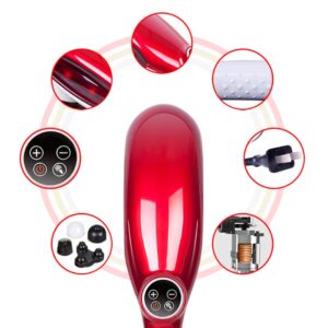 SOGA 2X 6 Heads Portable Handheld Massager Soothing Stimulate Blood Flow Shoulder Red, health & beauty, personal care, massagers, , ,  - AU DEPOT 2