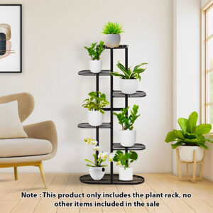 SOGA 2X 6 Tier 7 Pots Black Metal Plant Rack Flowerpot Storage Display Stand Holder Home Garden Decor, Home & Living, Home Decor, Indoor Pots, Planters and Plant Stands, , ,  - AU DEPOT 2