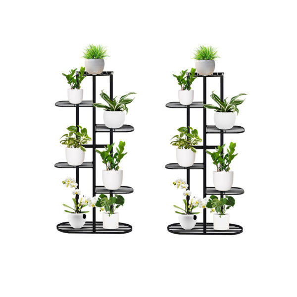 SOGA 2X 6 Tier 7 Pots Black Metal Plant Rack Flowerpot Storage Display Stand Holder Home Garden Decor, Home & Living, Home Decor, Indoor Pots, Planters and Plant Stands, , ,  - AU DEPOT 1