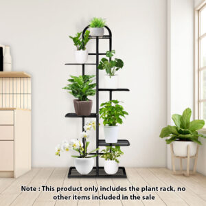 SOGA 2X 6 Tier 7 Pots Black Metal Plant Stand Flowerpot Display Shelf Rack Indoor Home Office Decor, Home & Living, Home Decor, Indoor Pots, Planters and Plant Stands, , ,  - AU DEPOT 2