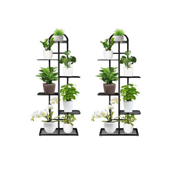 SOGA 2X 6 Tier 7 Pots Black Metal Plant Stand Flowerpot Display Shelf Rack Indoor Home Office Decor, Home & Living, Home Decor, Indoor Pots, Planters and Plant Stands, , ,  - AU DEPOT 1