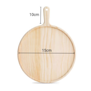 SOGA 2X 6 inch Round Premium Wooden Pine Food Serving Tray Charcuterie Board Paddle Home Decor, Kitchenware, Table Top, Servingware, Servingware Platter, ,  - AU DEPOT 2