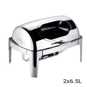 SOGA 2X 6.5L Stainless Steel Double Soup Tureen Bowl Station Roll Top Buffet Chafing Dish Catering Chafer Food Warmer Server, Business & Industrial, Food Service, Plate & Dish Warmers, , ,  - AU DEPOT 2