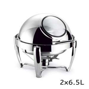 SOGA 2X 6.5L Stainless Steel Round Soup Tureen Bowl Station Roll Top Buffet Chafing Dish Catering Chafer Food Warmer Server, Business & Industrial, Food Service, Plate & Dish Warmers, , ,  - AU DEPOT 2