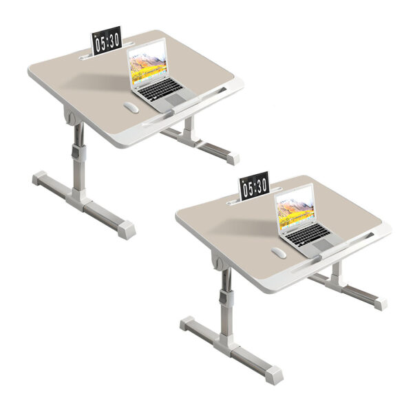 SOGA 2X 60X40cm Grey Small Laptop Bed Portable Foldable Study Table Adjustable, Desks & Computer Tables, , , , ,  - AU DEPOT 1