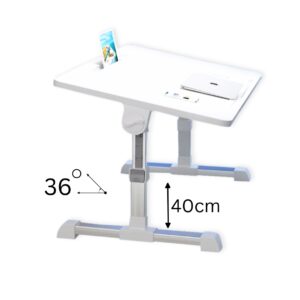 SOGA 2X 60X40cm White Small Laptop Bed Portable Foldable Study Table Adjustable, Desks & Computer Tables, , , , ,  - AU DEPOT 2