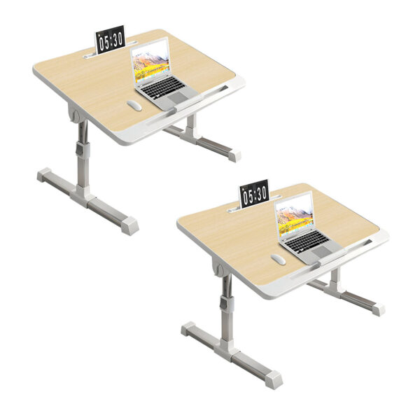 SOGA 2X 60X40cm Wood Small Laptop Bed Portable Foldable Study Table Adjustable, Desks & Computer Tables, , , , ,  - AU DEPOT 1