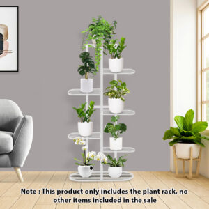 SOGA 2X 7 Tier 8 Pots White Metal Plant Rack Flowerpot Storage Display Stand Holder Home Garden Decor, Home & Living, Home Decor, Indoor Pots, Planters and Plant Stands, , ,  - AU DEPOT 2