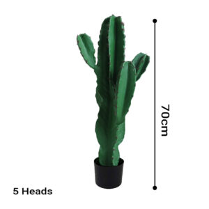 SOGA 2X 70cm Green Artificial Indoor Cactus Tree Fake Plant Simulation Decorative 5 Heads, Home & Living, Home Decor, Artificial Plants, , ,  - AU DEPOT 2