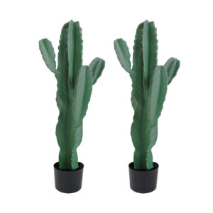 SOGA 2X 70cm Green Artificial Indoor Cactus Tree Fake Plant Simulation Decorative 5 Heads APlantFHLT705X2 AU DEPOT - AU DEPOT