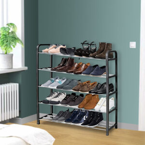 SOGA 2X 71x21cm 5 Layer Shoes and Slippers Organizer Rack Space Saving Shoe Storage Solution for Home Office, Furniture, Storage & Shelving, Shoe Storage, , ,  - AU DEPOT 2