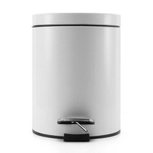 SOGA 2X 7L Foot Pedal Stainless Steel Rubbish Recycling Garbage Waste Trash Bin Round White, Home & Living, Kitchen & Dining, Kitchen Storage, Kitchen Bins, ,  - AU DEPOT 2