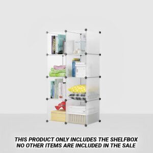 SOGA 2X 8-Cube Transparent Shelf Box Portable Cubby DIY Storage Shelves Modular Closet Organiser, Home & Living, Bedroom, Bedroom Storage Solutions, , ,  - AU DEPOT 2