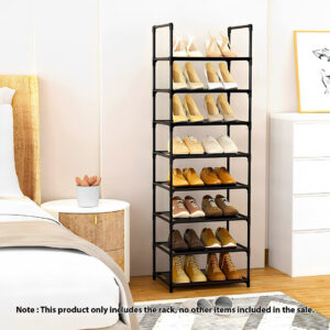 SOGA 2X 8 Tier Shoe Storage Shelf Space-Saving Caddy Rack Organiser with Handle, Furniture, Storage & Shelving, Shoe Storage, , ,  - AU DEPOT 2