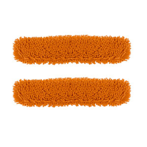 SOGA 2X 80x12 Orange Microfiber Flat Mop Floor Cleaning Pads Rotating Dust Remover MopHead80cmX2 AU DEPOT - AU DEPOT