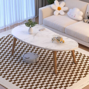 SOGA 2X 80x40cm White Stone Pattern Living Room Nordic Coffee Table Modern Style, Furniture, Living Room Furniture, Tables, , ,  - AU DEPOT 2