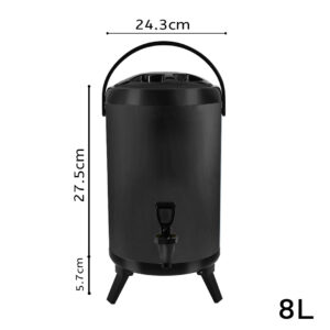 SOGA 2X 8L Stainless Steel Insulated Milk Tea Barrel Hot and Cold Beverage Dispenser Container with Faucet Black, Home & Living, Kitchen & Dining, Barware, Spirit Dispensers, ,  - AU DEPOT 2