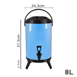 SOGA 2X 8L Stainless Steel Insulated Milk Tea Barrel Hot and Cold Beverage Dispenser Container with Faucet Blue, Home & Living, Kitchen & Dining, Barware, Spirit Dispensers, ,  - AU DEPOT 2